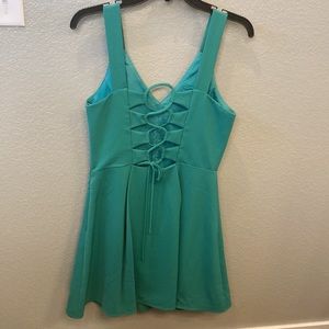 Worn once- Adeline Rae turquoise dress